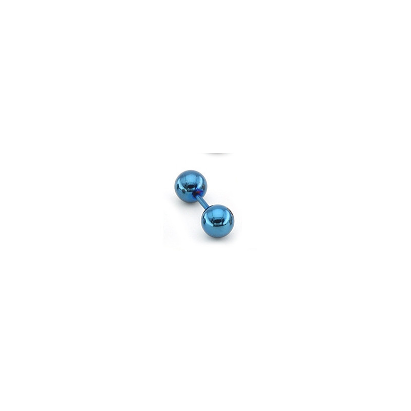 Malejewels Clou d'oreille Ball Duo Bleu
